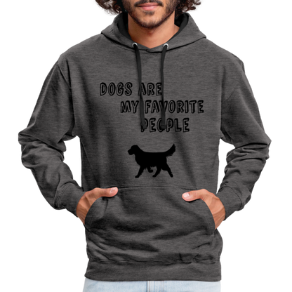 Kontrast-Hoodie - Favorite Dog - Anthrazit/Schwarz