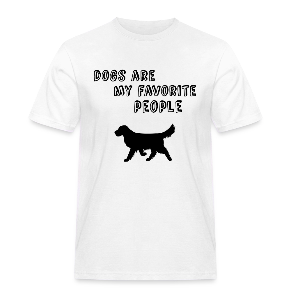 Männer Workwear T-Shirt - Favorite Dog - weiß