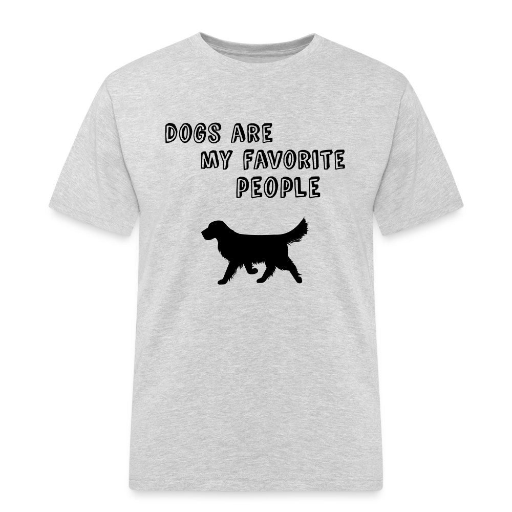 Männer Workwear T-Shirt - Favorite Dog - Grau meliert