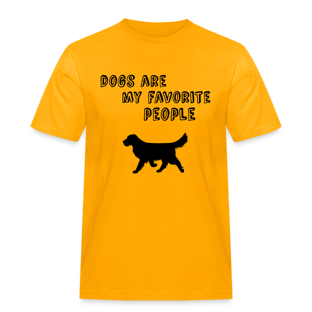 Männer Workwear T-Shirt - Favorite Dog - Gold