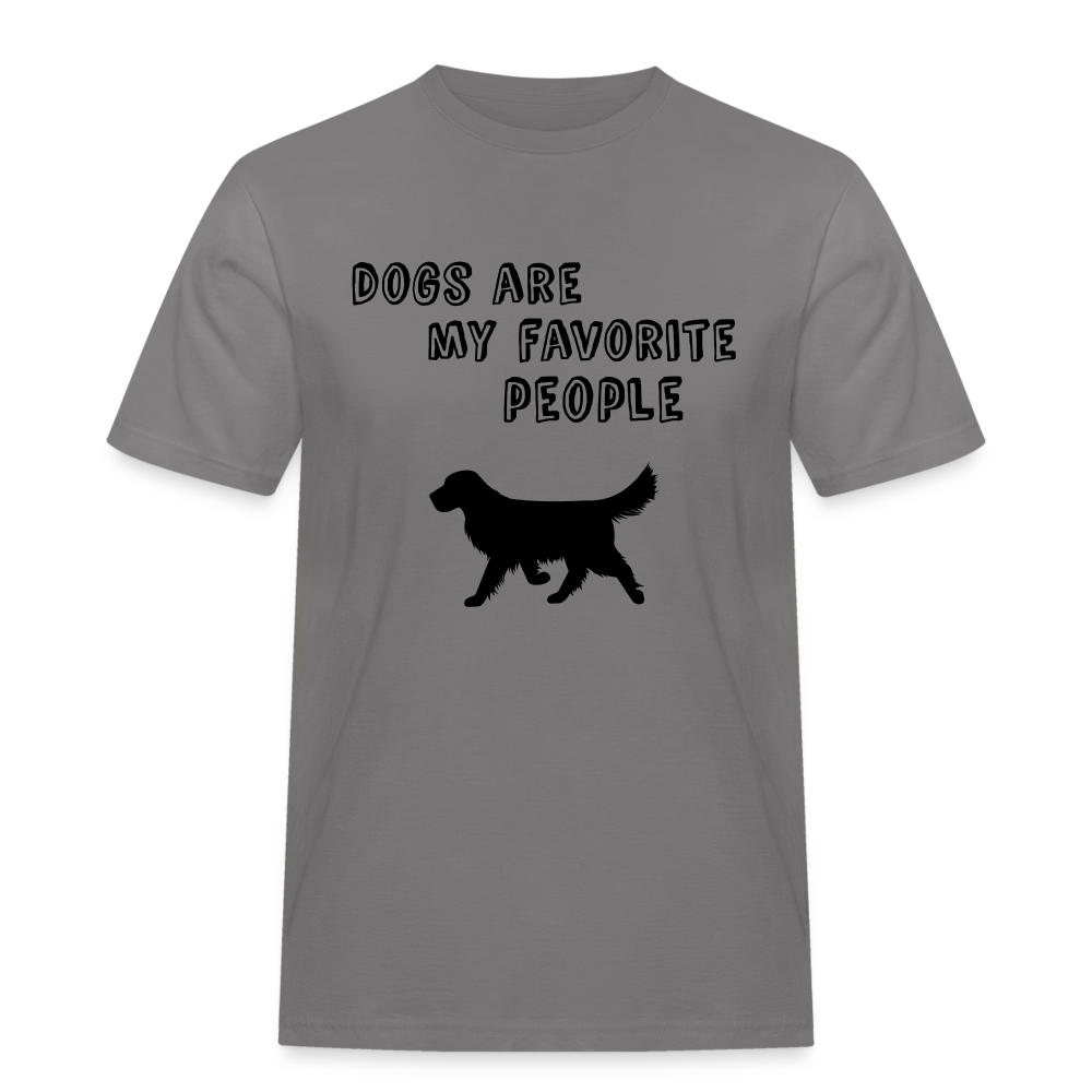 Männer Workwear T-Shirt - Favorite Dog - Grau