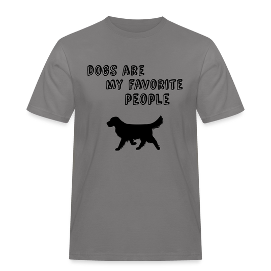 Männer Workwear T-Shirt - Favorite Dog - Grau