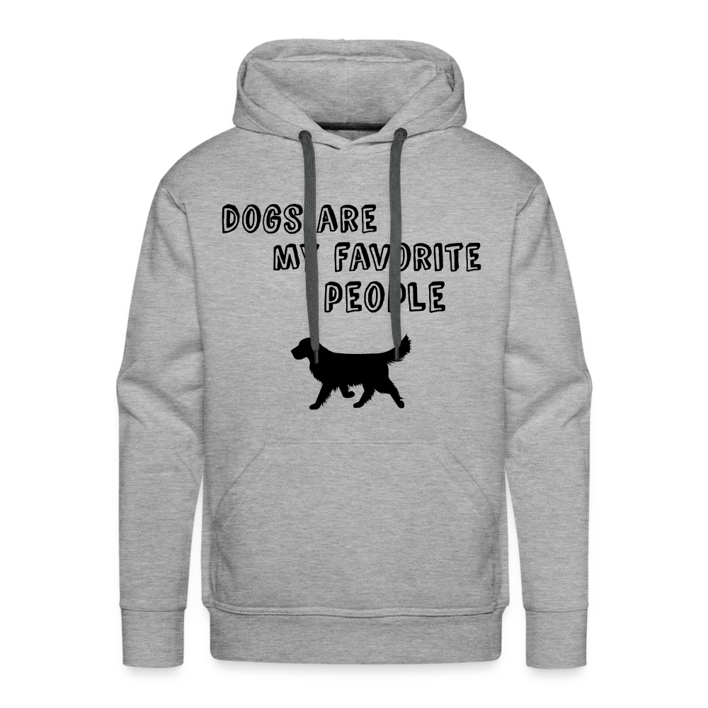 Men’s Premium Hoodie - Favorite Dog - Grau meliert