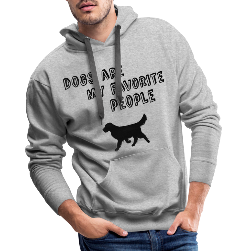 Men’s Premium Hoodie - Favorite Dog - Grau meliert