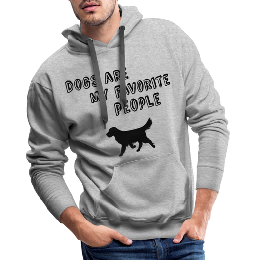 Men’s Premium Hoodie - Favorite Dog - Grau meliert