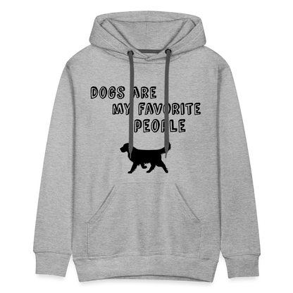 Men’s Premium Hoodie - Favorite Dog - Grau meliert