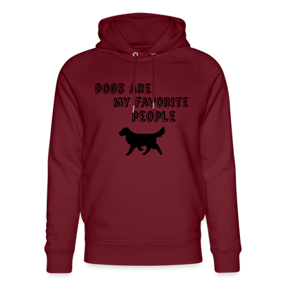 Unisex Bio-Hoodie von Stanley & Stella - Favorite Dog - Burgunderrot