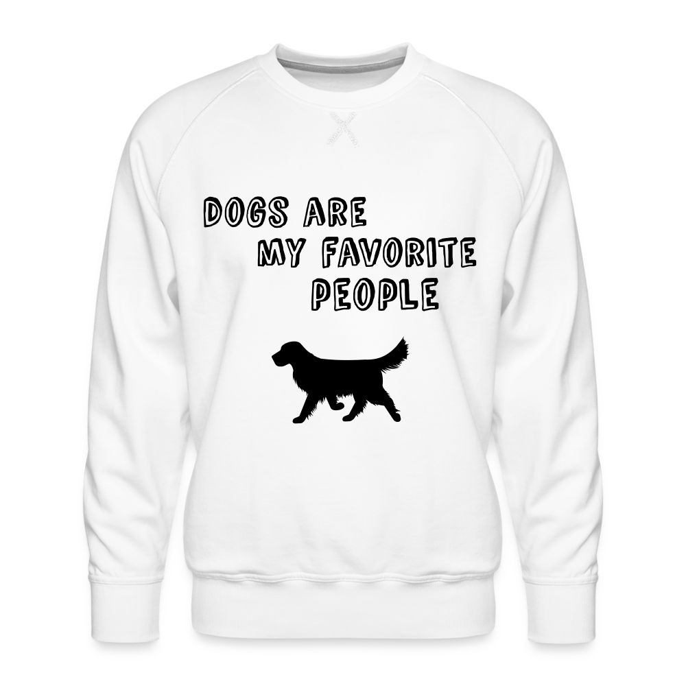 Männer Premium Pullover - Favorite Dog - weiß