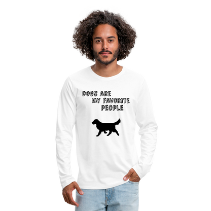 Männer Premium Langarmshirt - Favorite Dog - weiß