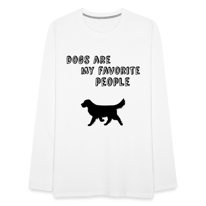 Männer Premium Langarmshirt - Favorite Dog - weiß