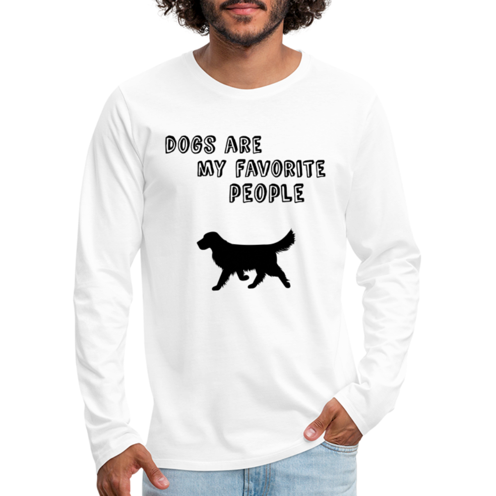 Männer Premium Langarmshirt - Favorite Dog - weiß