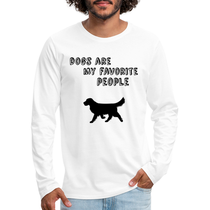 Männer Premium Langarmshirt - Favorite Dog - weiß