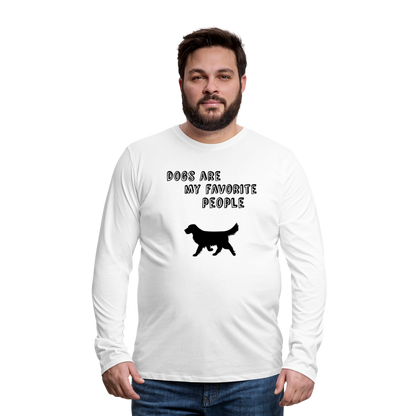 Männer Premium Langarmshirt - Favorite Dog - weiß