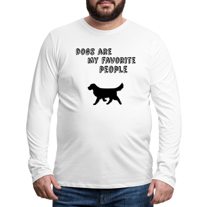 Männer Premium Langarmshirt - Favorite Dog - weiß