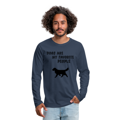 Männer Premium Langarmshirt - Favorite Dog - Navy