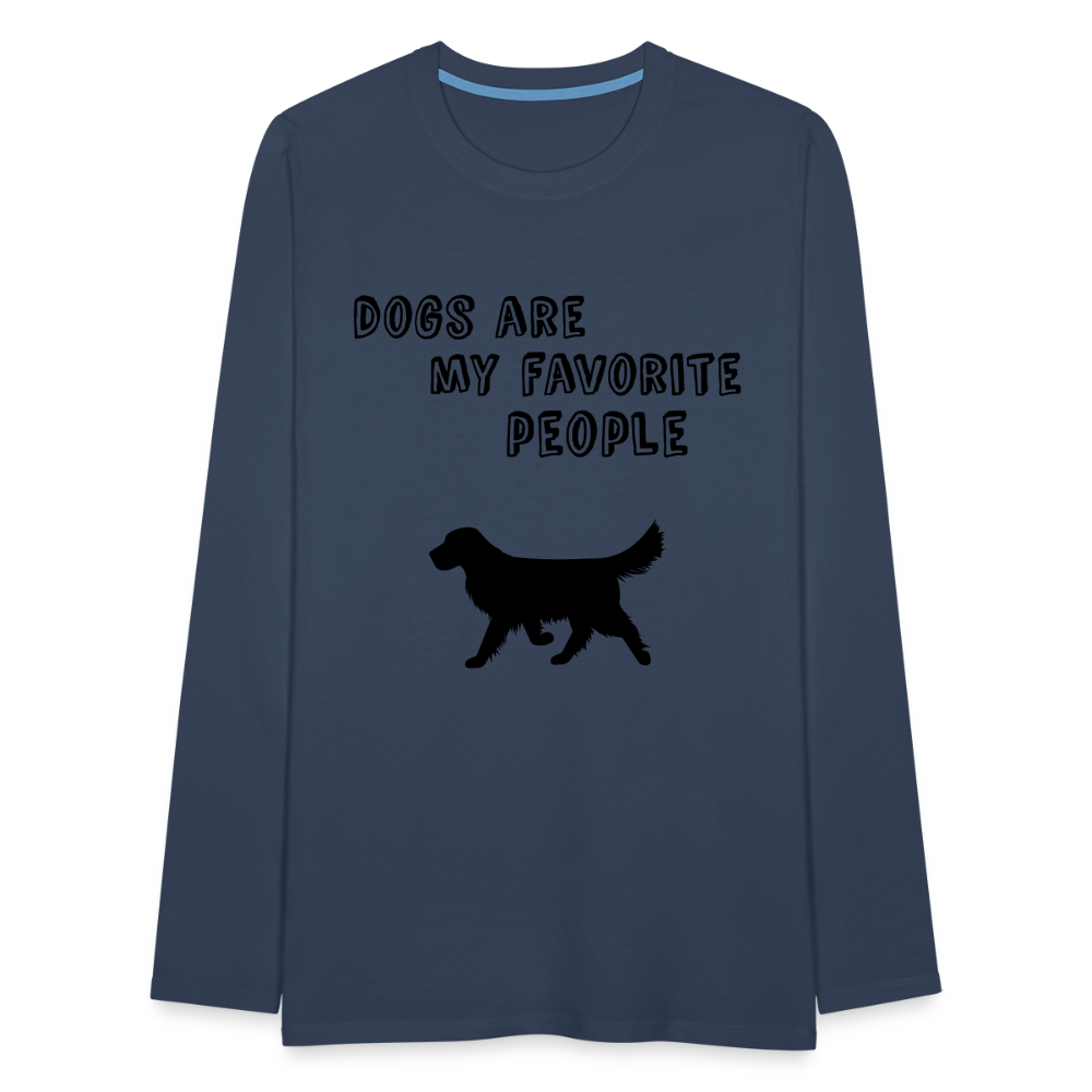 Männer Premium Langarmshirt - Favorite Dog - Navy