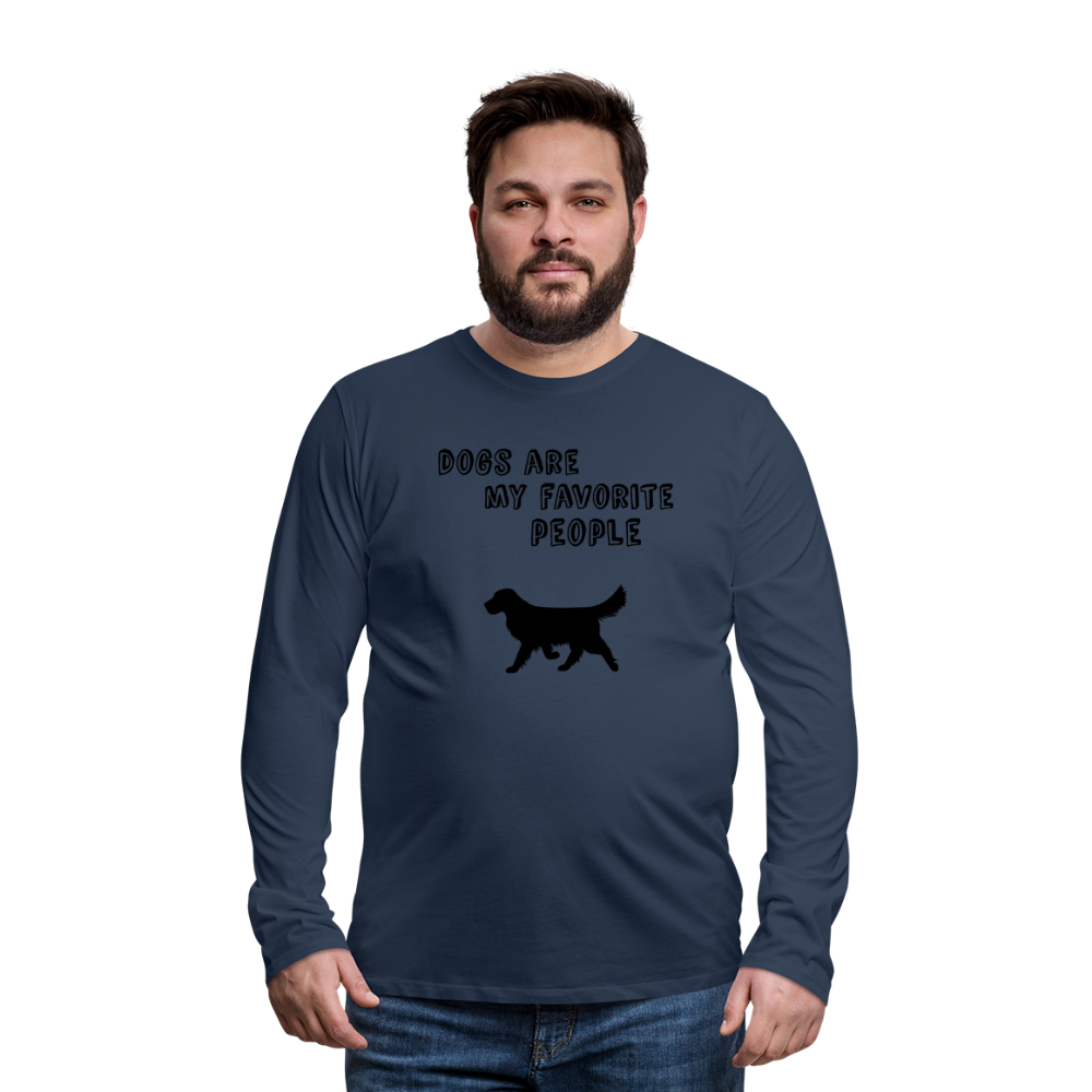 Männer Premium Langarmshirt - Favorite Dog - Navy