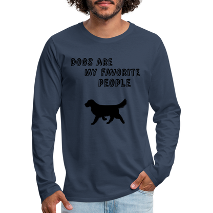 Männer Premium Langarmshirt - Favorite Dog - Navy