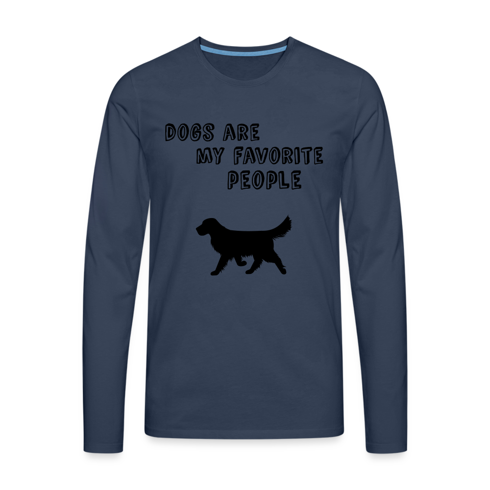 Männer Premium Langarmshirt - Favorite Dog - Navy