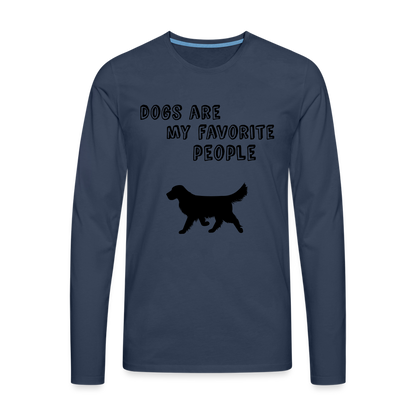 Männer Premium Langarmshirt - Favorite Dog - Navy