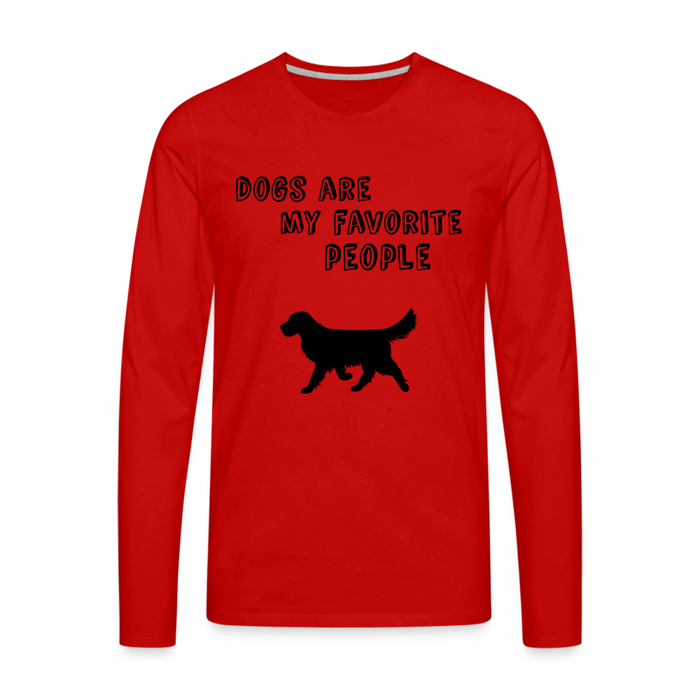 Männer Premium Langarmshirt - Favorite Dog - Rot