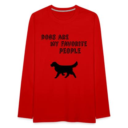 Männer Premium Langarmshirt - Favorite Dog - Rot