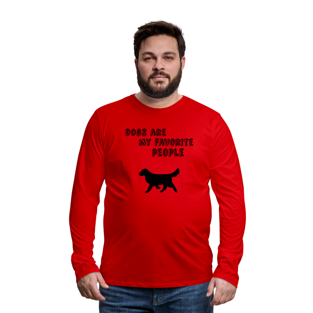 Männer Premium Langarmshirt - Favorite Dog - Rot