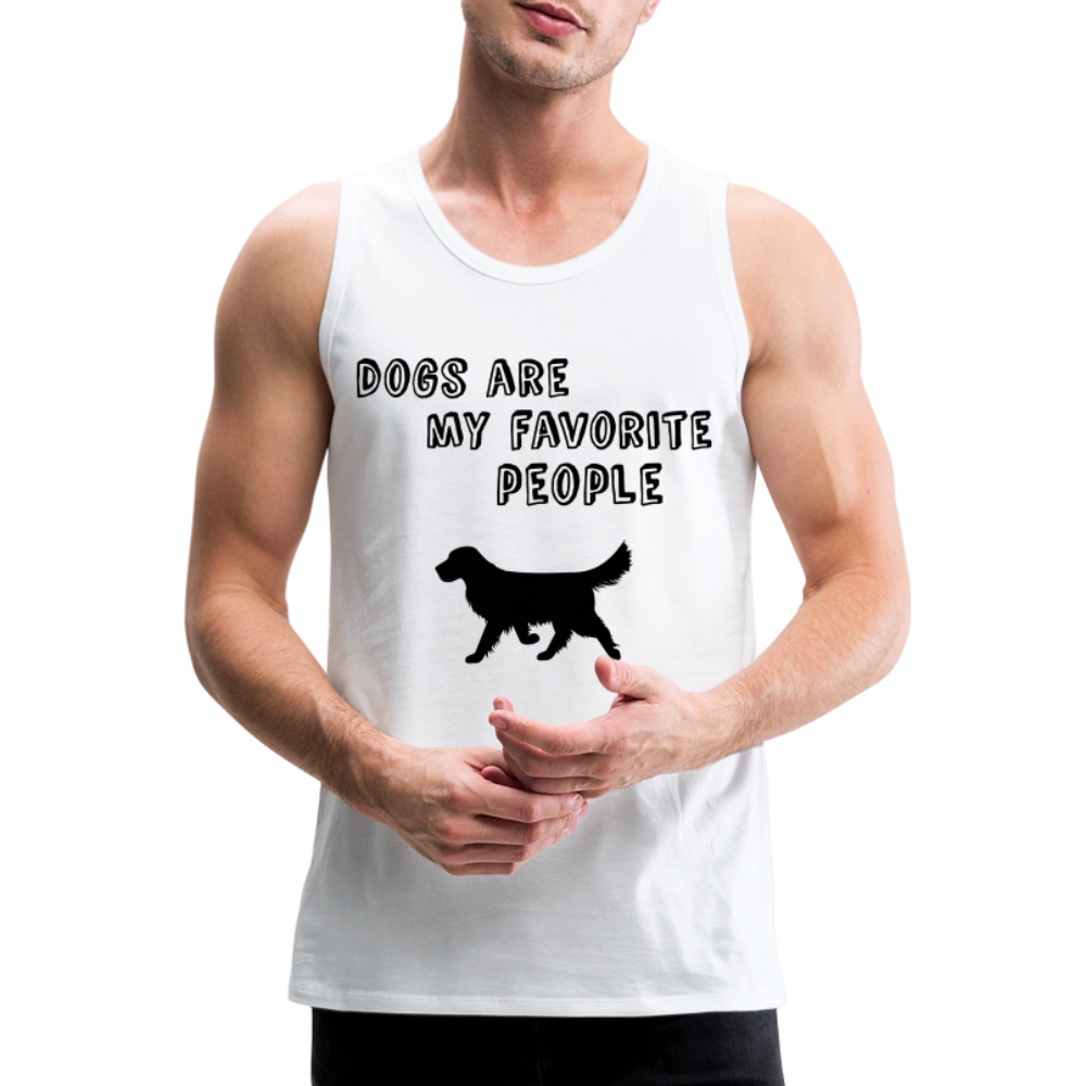 Männer Premium Tank Top - Favorite Dog - weiß