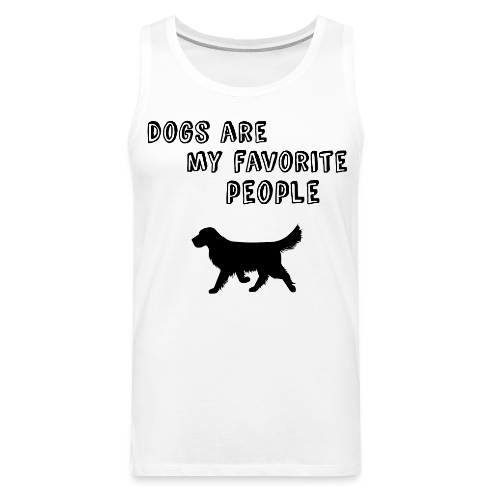 Männer Premium Tank Top - Favorite Dog - weiß