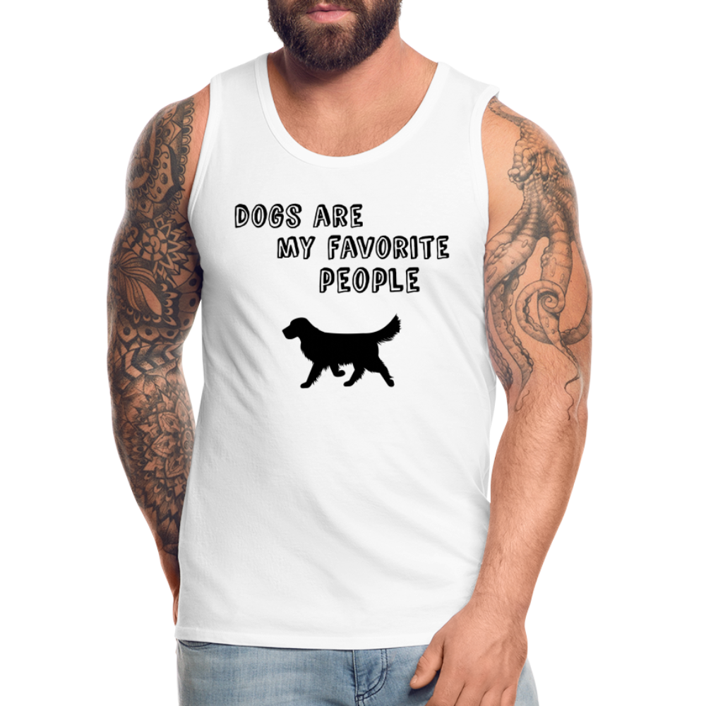 Männer Premium Tank Top - Favorite Dog - weiß