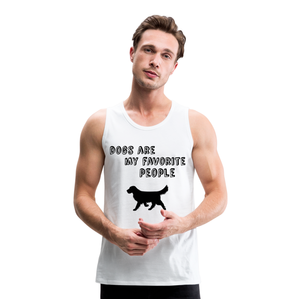 Männer Premium Tank Top - Favorite Dog - weiß