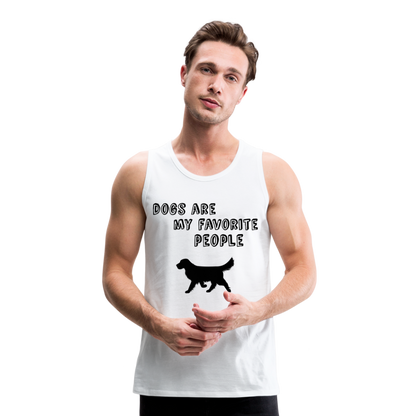 Männer Premium Tank Top - Favorite Dog - weiß