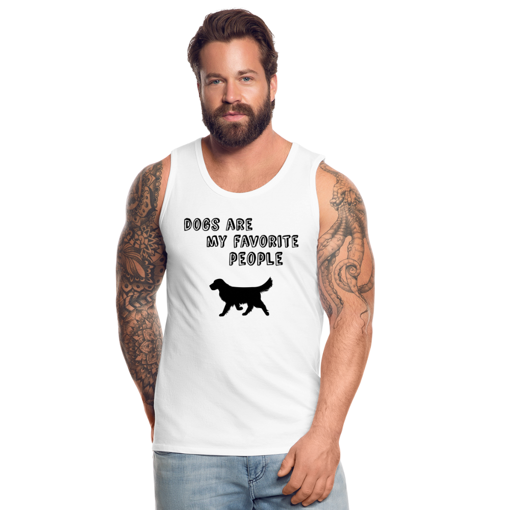 Männer Premium Tank Top - Favorite Dog - weiß