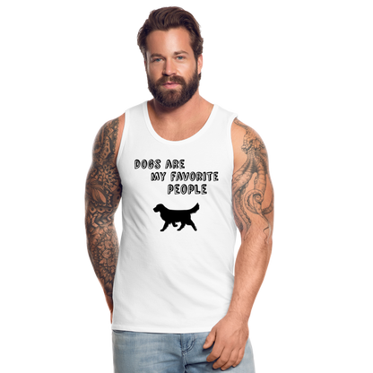 Männer Premium Tank Top - Favorite Dog - weiß