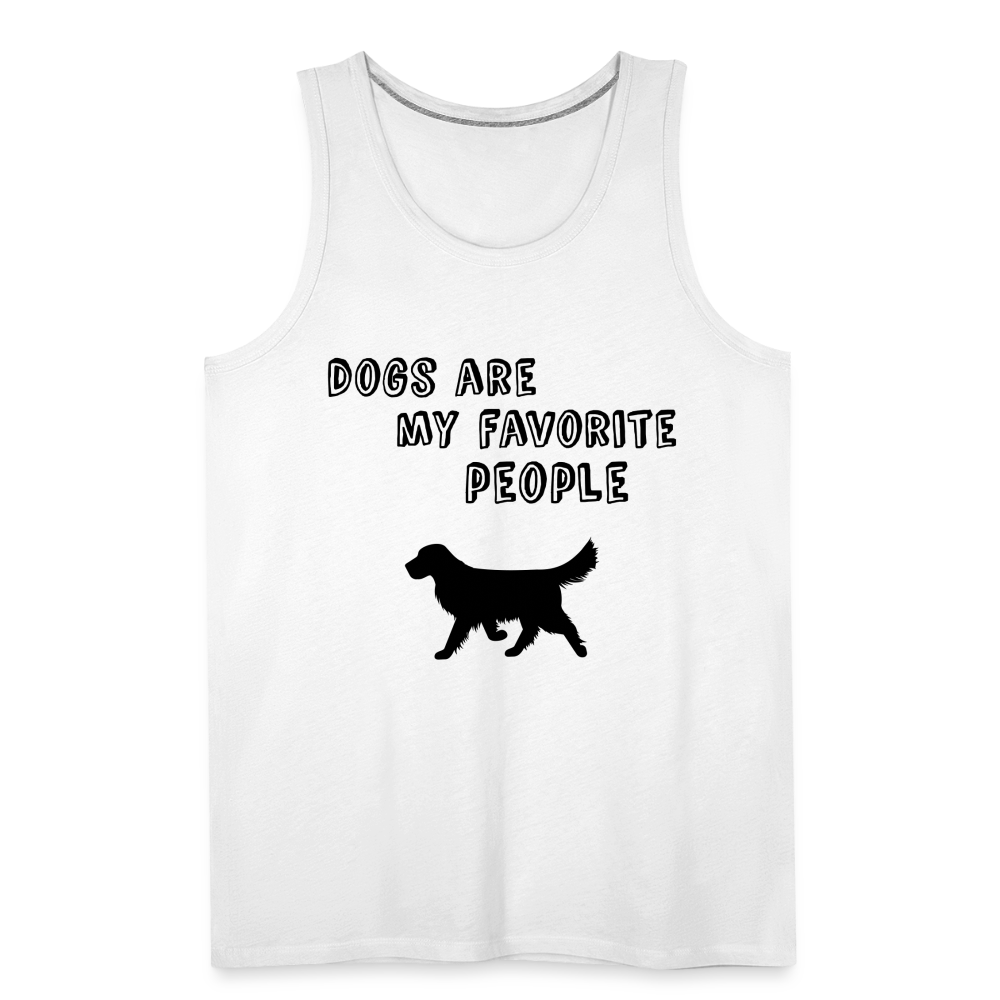 Männer Premium Tank Top - Favorite Dog - weiß