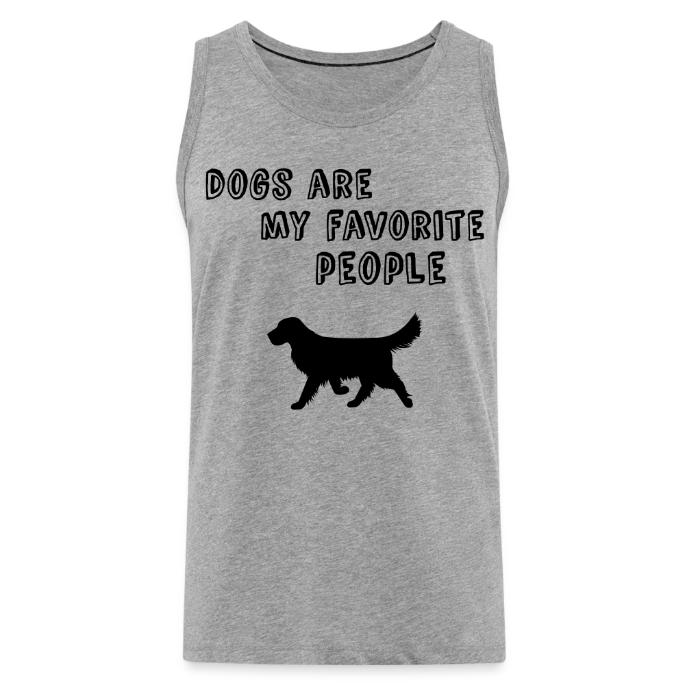 Männer Premium Tank Top - Favorite Dog - Grau meliert