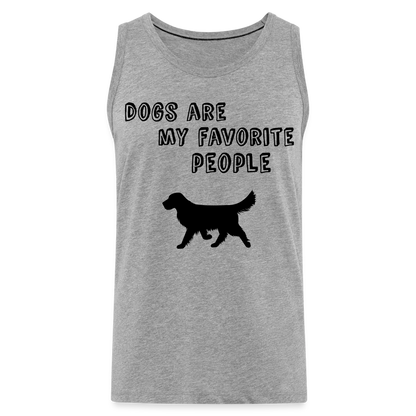 Männer Premium Tank Top - Favorite Dog - Grau meliert