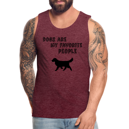 Männer Premium Tank Top - Favorite Dog - Bordeauxrot meliert