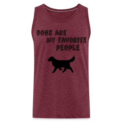 Männer Premium Tank Top - Favorite Dog - Bordeauxrot meliert