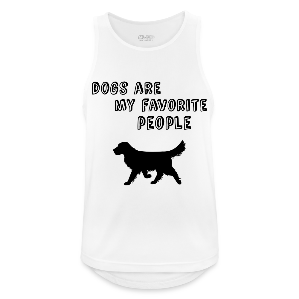 Männer Tank Top atmungsaktiv - Favorite Dog - weiß