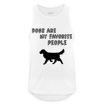 Männer Tank Top atmungsaktiv - Favorite Dog - weiß