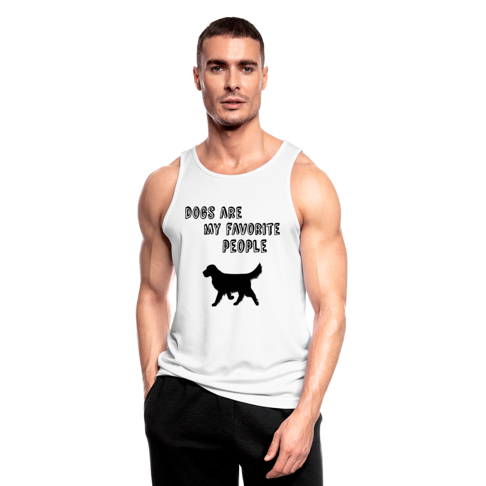 Männer Tank Top atmungsaktiv - Favorite Dog - weiß