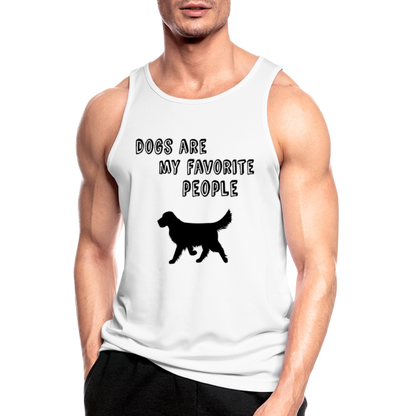 Männer Tank Top atmungsaktiv - Favorite Dog - weiß