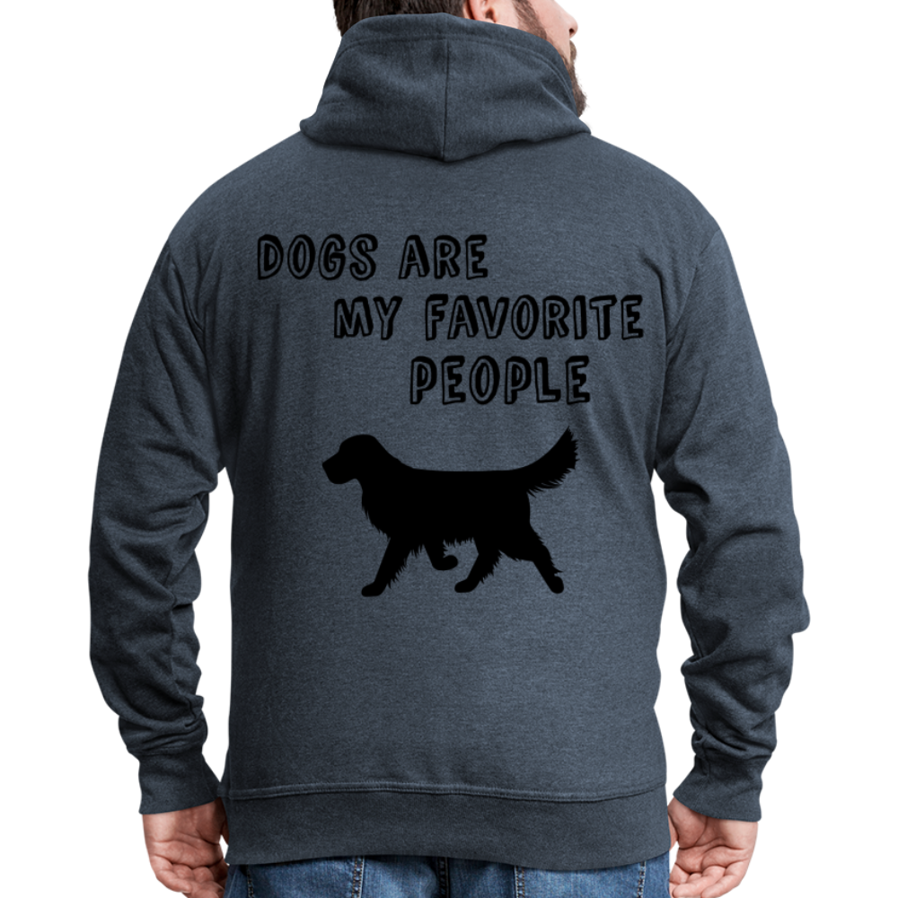 Männer Premium Kapuzenjacke - Favorite Dog - Jeansblau