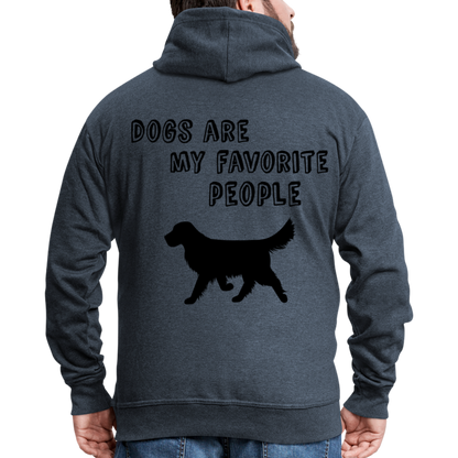 Männer Premium Kapuzenjacke - Favorite Dog - Jeansblau