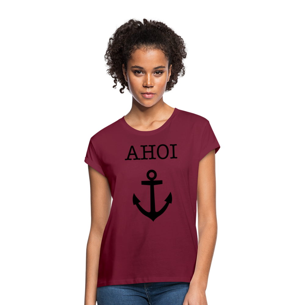 Frauen Oversize T-Shirt - Ahoi - Bordeaux