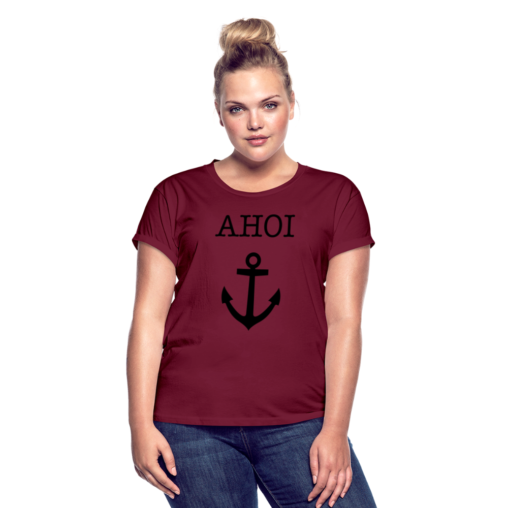 Frauen Oversize T-Shirt - Ahoi - Bordeaux