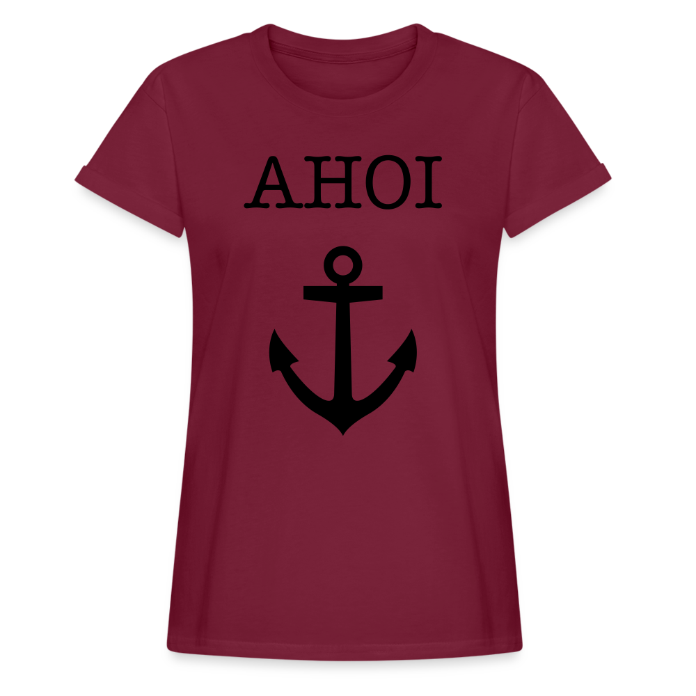 Frauen Oversize T-Shirt - Ahoi - Bordeaux