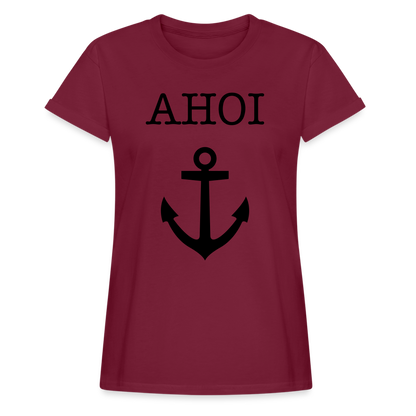 Frauen Oversize T-Shirt - Ahoi - Bordeaux