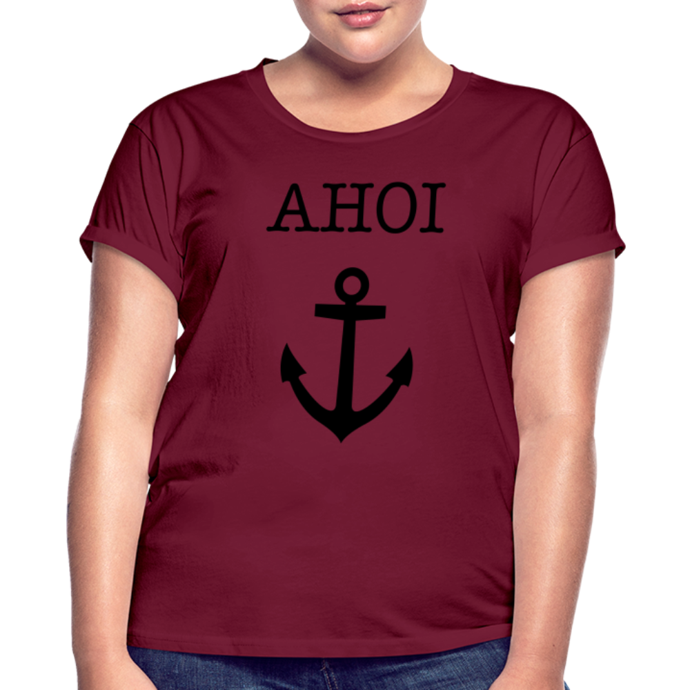 Frauen Oversize T-Shirt - Ahoi - Bordeaux